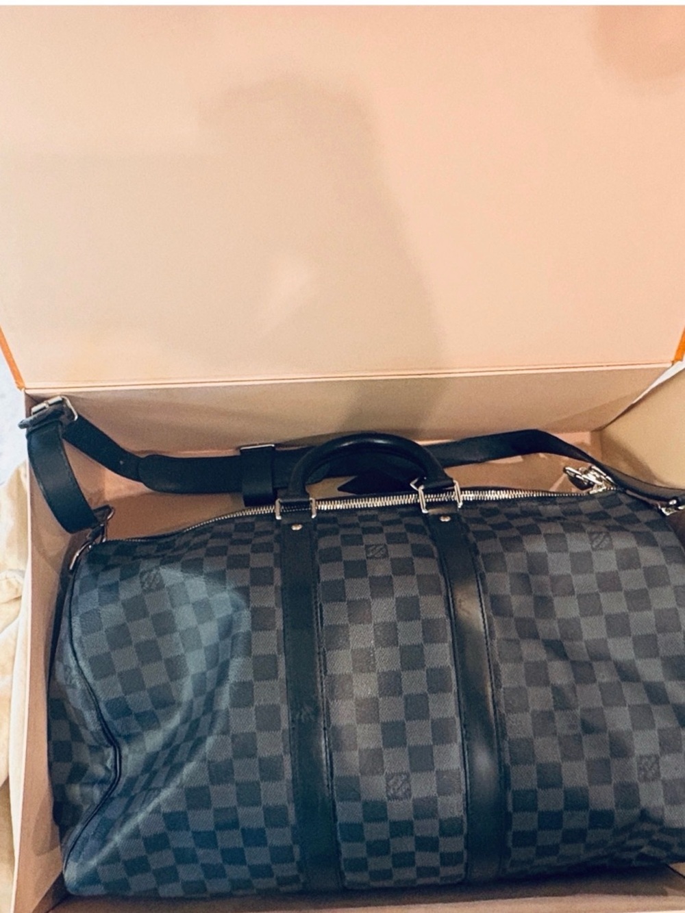 Authentic Louis Vuitton Black / Gray Travel Duffle Bag - Picture 8 of 15